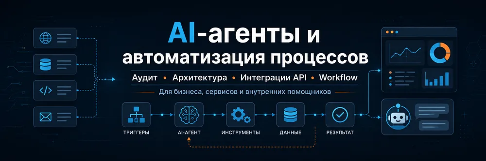 Разработаю AI-агента и автоматизацию бизнес-процесса под вашу задачу