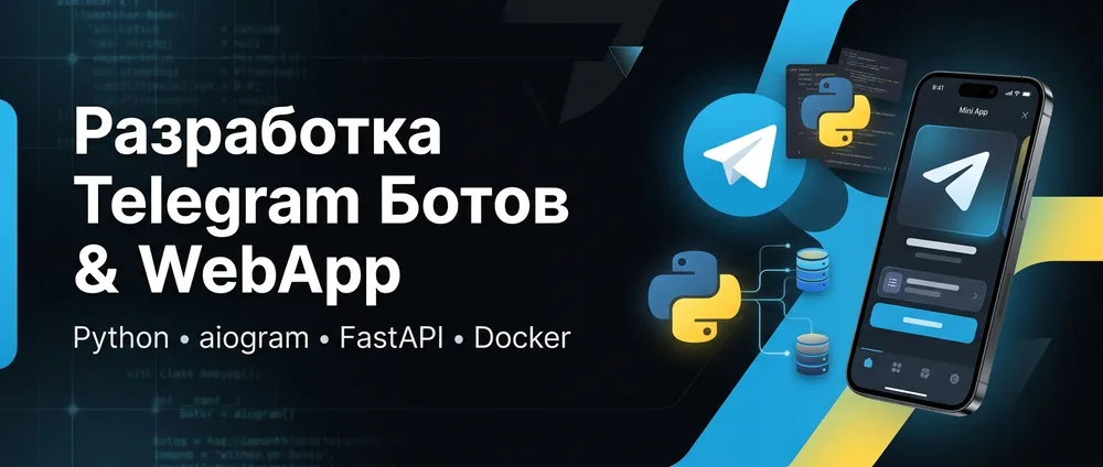 Разработка Telegram ботов, WebApp (Mini Apps) и скриптов любой сложности на Python