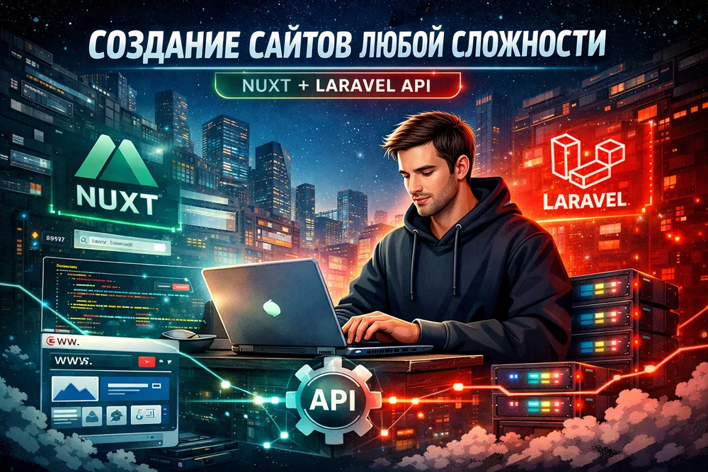 Site development Nuxt + Laravel API turnkey