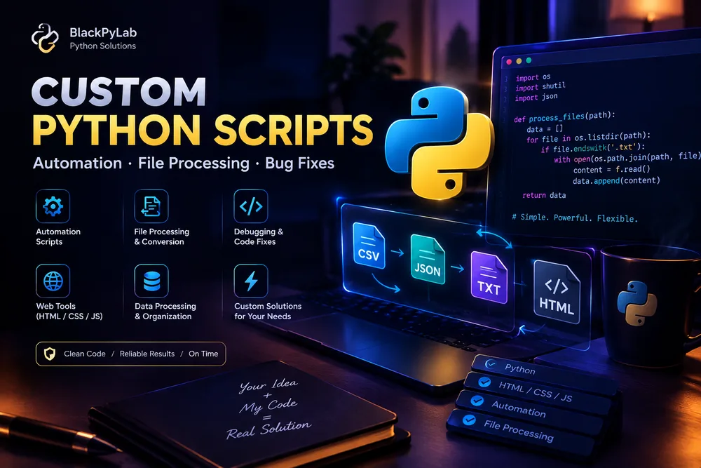 Пользовательские скрипты Python, инструменты автоматизации и исправления ошибок