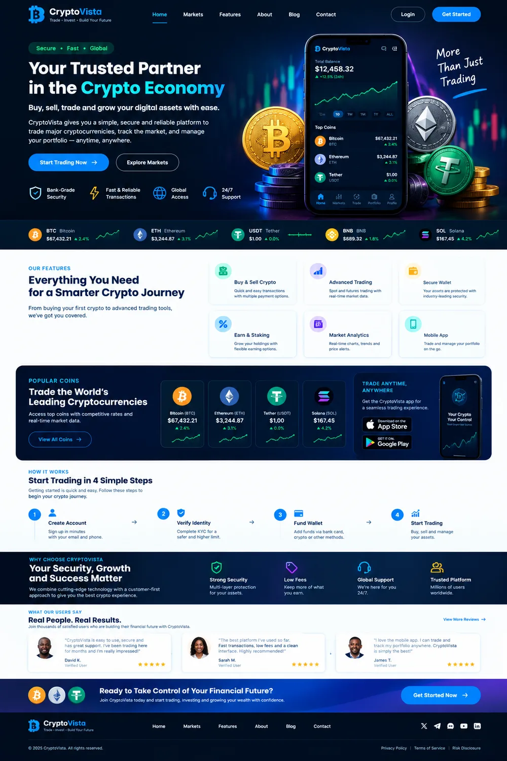 Криптовалюта Landing Page за 1 день