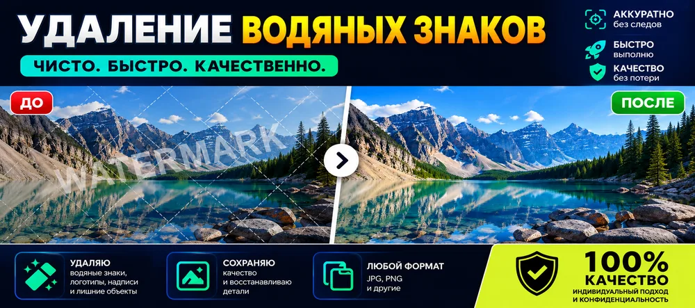 Профессиональное удаление водяных знаков