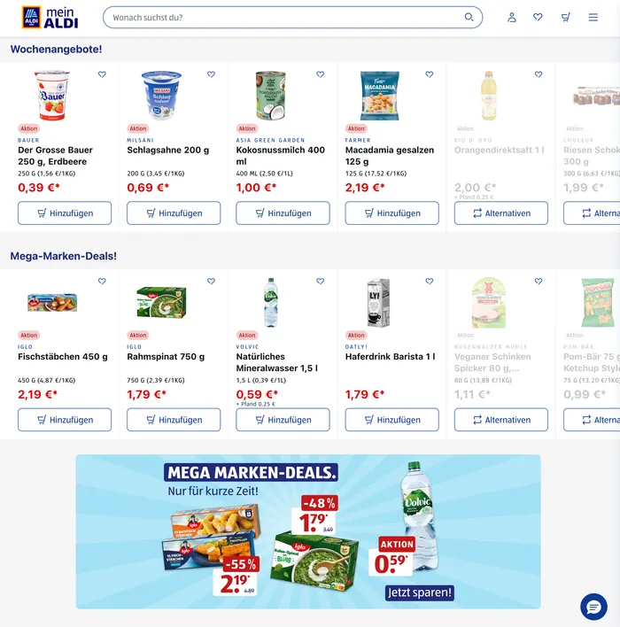 Запуск сервиса доставки продуктов mein-aldi.de (ALDI Süd)